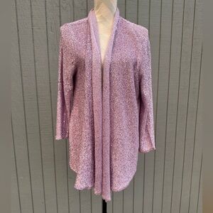 Pink/Lavender Women's Sweater with Tiny Sequins